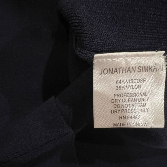 Jonathan Simkhai Navy Embellished Cold Shoulder Top with Silvet Grommets NWOT - Picture 7 of 7